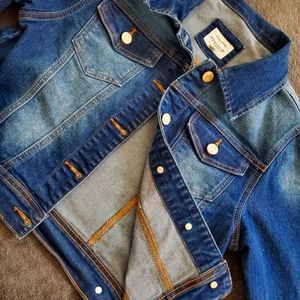 Jean jacket blue style up medium